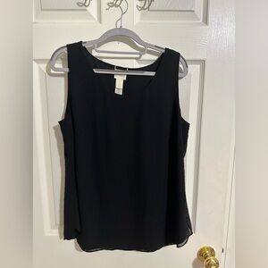 Chicos textured black tank top
